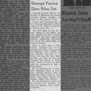 Obituary for George Pascoe