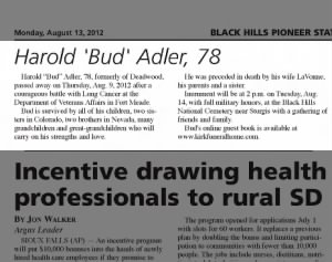 Harold Adler obituary 